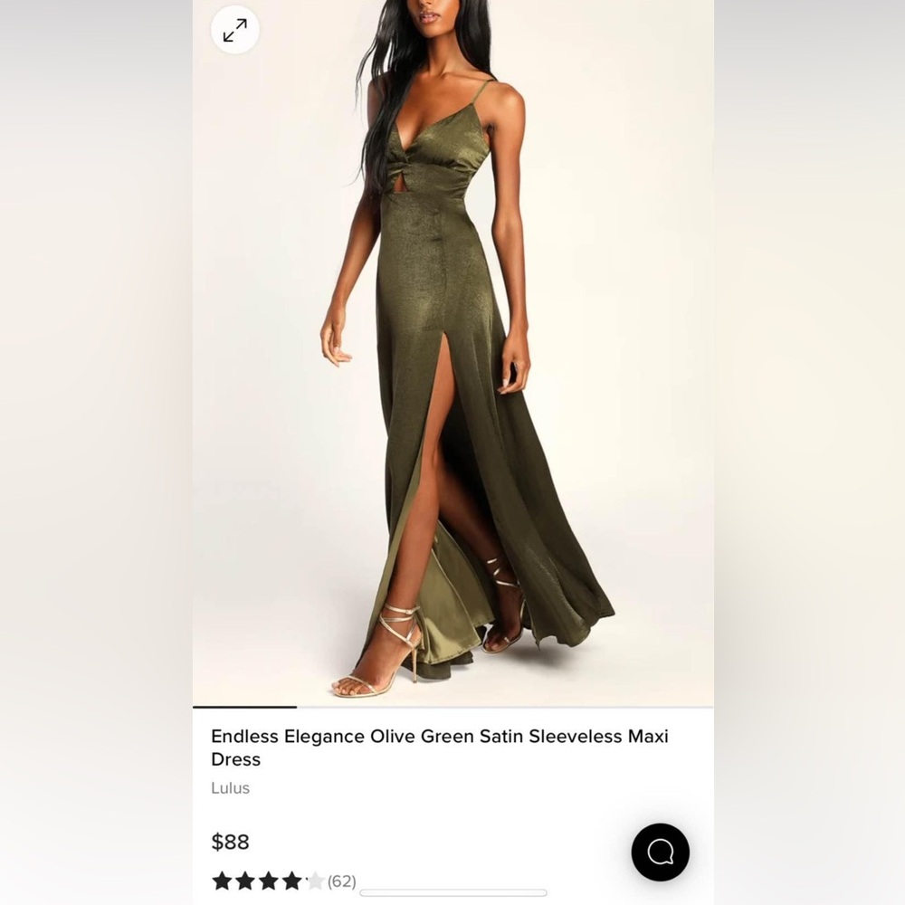 Lulu's Green Plunge Neck Sleeveless Maxi Dress